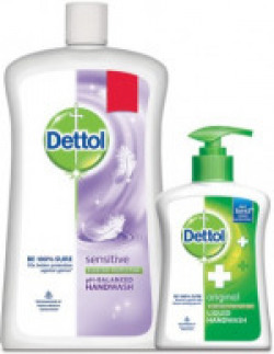 Dettol Liquid Soap Jar Sensitive +Dettol(1100 ml, Pack of 2)