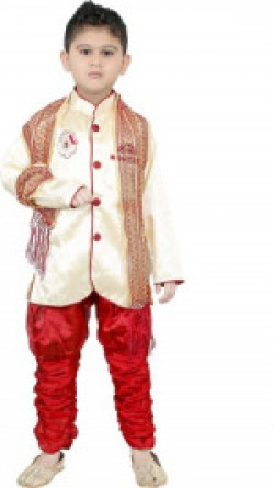 SKDC Boys Festive & Party Kurta, Pyjama & Dupatta Set(Multicolor Pack of 1)