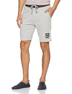 Symbol Amazon Brand Men's Lounge Shorts (TSH17-02_Grey Melange_Large)