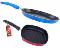 Nirlon Non-Stick Aluminium Cookware Set, 2-Pieces, Blue (Forged_FT28_GP24.5_Free)