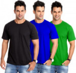 Top Notch Solid Men's T-Shirt(Pack of 3)@ 85% off