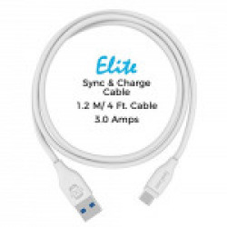 GeekCases Elite 1.2M / 4 Ft USB Type-C 3.0A Fast Charge Cable (White)