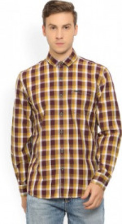 Wrangler Men's Checkered Casual Spread Shirt