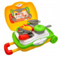 Toyshine Briefcase Cum Trolley Kitchen Set, Pretend Play Set Toy
