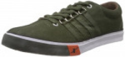 Sparx Men's Olive Canvas Sneakers - 10 UK