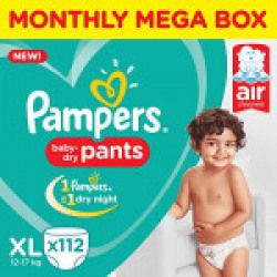 Pampers New Diapers Pants, X-Large (112 Count)