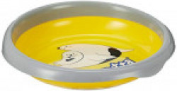 Puretta Feeding Plate, (Yellow/Brown)