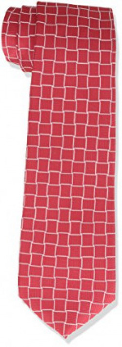 Aeht Men's Synthetic Necktie (1010-1068_Red_Medium)