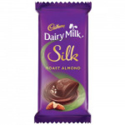 Cadbury Dairy Milk Silk Roast Almond Chocolate Bar, 55 gm (Pack of 8)