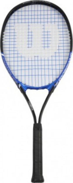 Wilson Grand Slam XL Black, Blue Strung Tennis Racquet(G3 - 4 3/8 Inches, 270 g)