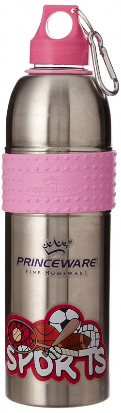 Princeware Stallion Stainless Steel Water Bottle, 600ml, Assorted