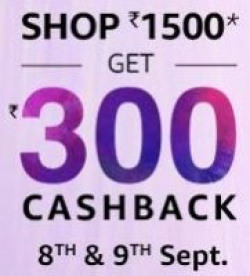 [Starts at 12 AM] Shop Rs. 1500 Get Rs. 300 Cashback on Fashion Products