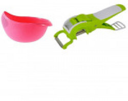 NR MART Deal Combo of Quick Mirchi Cutter & Washing Fruit and Vegetable Bowl1