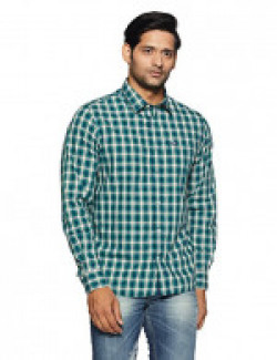 Arrow Sports Men's Checkered Slim Fit Casual Shirt (ASVSH1652_Green_40FS)
