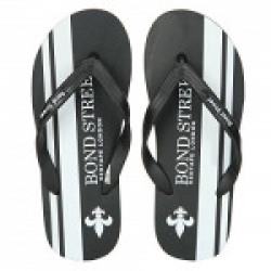 Bond Street by (Red Tape) Men's BFF0171 Black and White Flip-Flops-10 UK/India (44 EU)(BFF0171-10)