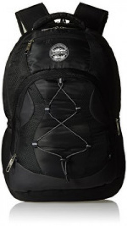 Gear 32 ltrs Black and Silver Laptop Backpack (LBP00UBT50137)