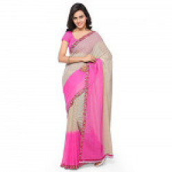 Anand Sarees Georgette Saree with Blouse Piece (1194_3_Pink_Free Size)