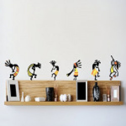 DeStudio 'African Dancing' Wall Sticker (PVC Vinyl, 120 cm x 30 cm)