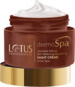 Lotus Herbals Dermo Spa Japanese Sakura Skin Whitening and Nourishing Night Creme(50 g)