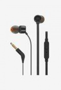 JBL T110 Wired In Ear Headphone with Built-in Mic (Black)