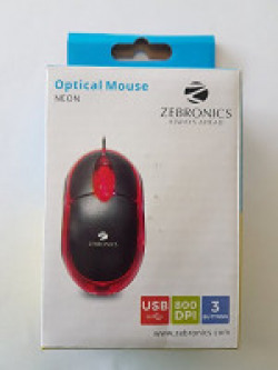 Zebronics, Neon Optical USB Mouse,(Black)