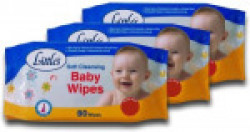 Littles Soft Cleansing Baby Wipes (Pack of 3, 80 Wipes)(3 Pieces)