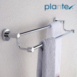 Plantex High Grade Stainless Steel Towel Rod/Towel Rack for Bathroom/Towel Bar/Hanger/Stand/Bathroom Accessories (24 inch - Chrome Finish)