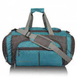 Dussle Dorf Polyester 45 Liters Turquoise and Grey Travel Duffle Bag