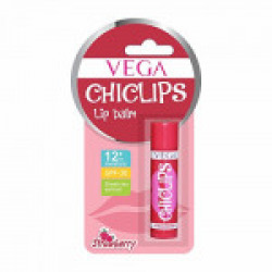 Vega VLB-01 Chic Lips Lip Balm, Strawberry, 4g