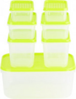 All Time Polka  - 125 L, 250 L, 400 L, 1800 ml Plastic Grocery Container(Pack of 7, Green)
