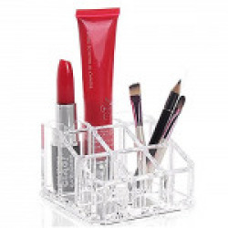 Inditradition Acrylic Makeup Organizer, 9 Hole, Clear
