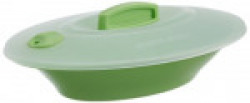 Signoraware Oval Server with Cover, Parrot Green