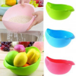 NR MART New Rice Vegetable Fruit Washing Bowl 1 Pc (Multicolor)