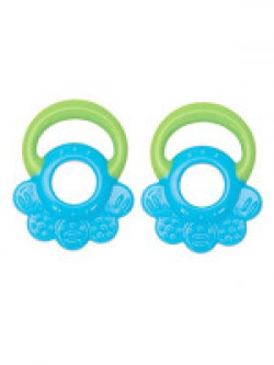Mee Mee Multi Textured Silicone Teether, Blue/Green (Pack of 2)