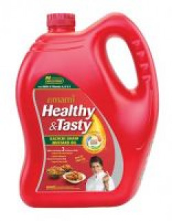 Emami Healthy & Tasty Kachhi Ghani Mustard Oil 5 L Jar
