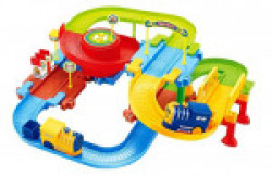 Webby Classic Toy Train Set with Upper and Lower Level and Bridge, Multi Color