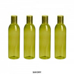 Steelo Savory Plastic Water Bottle, 1 Litre, Set of 4, Oliver Green