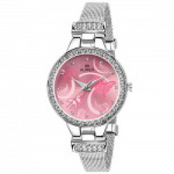 Aurex Analog Pink Dial Women's and Girl's Watch (AX-LR501-PKC)