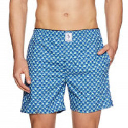 U.S. Polo Assn. Men's Printed Cotton Boxers (I600-AS1-PR_Inverted Triangles_Small)