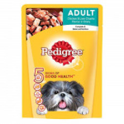 Pedigree Wet Dog Food, Chicken & Liver Chunks for Adult Dogs – 80g