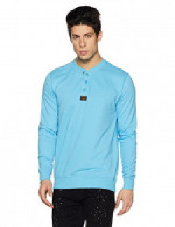 Amazon Brand- Symbol Men's Henley Sweatshirt (AW17-SW-RN-23_M_Dali Blue)