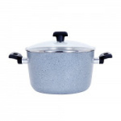 Meyer Forgestone Non-Stick Aluminum Cookware Casserole with Lid (24cm, Stone Grey)