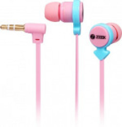 Zoook Noise Pair of 2 Noise-Isolating Earphones with Splitter Wired Headphone(Pink & Light Blue, In the Ear)