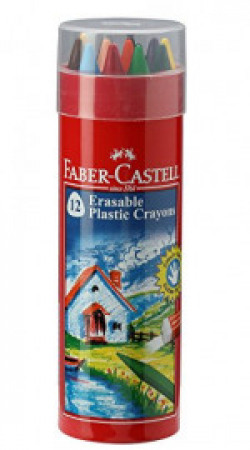 Faber-Castell Erasable Crayon Tin Set - Pack of 14 (Assorted)