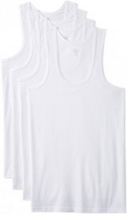 Hanes Men's Cotton Vest (C005-001-P4 WHITE M)