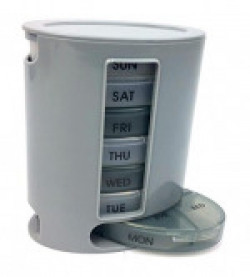 Shopo ABS + PP 4 Compartments Pill Medicine Storage Box(Random Colour, 12x9.5x5.8cm)