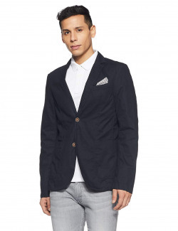 Celio Men's Notch Lapel Slim Fit Cotton Suit Jacket