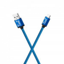 Taar MUBR Micro USB Nylon Braided Data Cable - 3.28 Feet - (1 Meter) - (Blue)