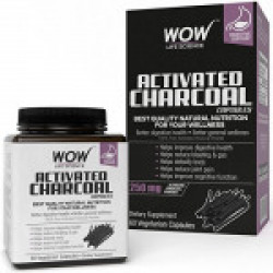 WOW Activated Charcoal Capsules - 60 Capsules