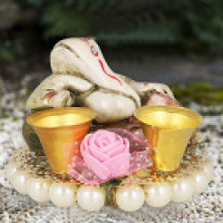 JaipurCrafts Ceramic Cute Lord Ganesha Sitting on Bangle